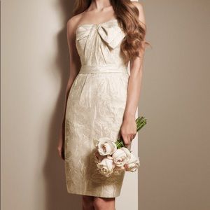 Vera Wang Strapless Bow Dress Sz 6